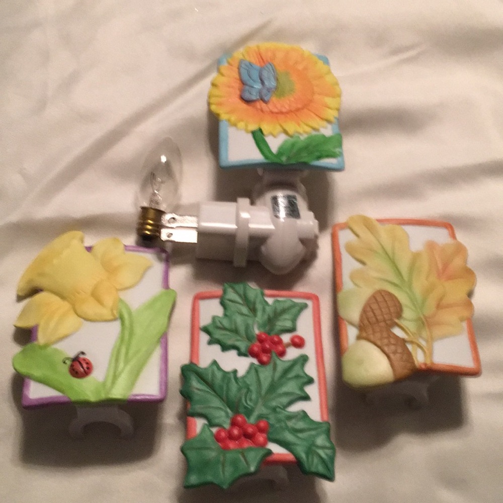 Wall Plug In w Interchangeable Porcelain Plates